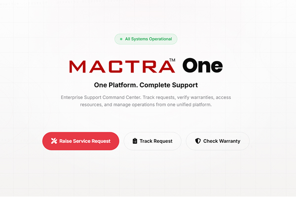 MactraOne portal — service request pipeline preview