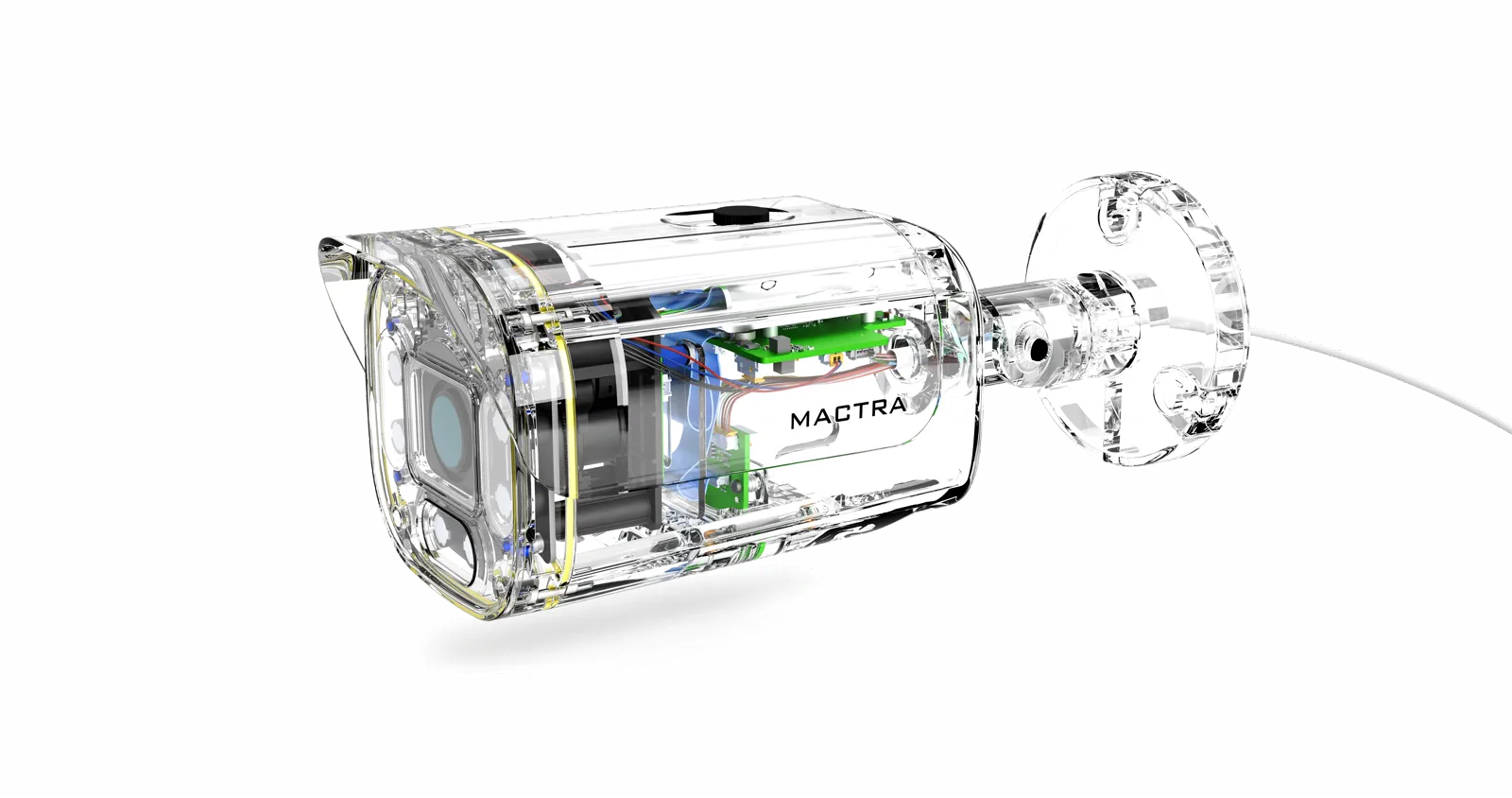 Assembled exterior view of MACTRA bullet camera