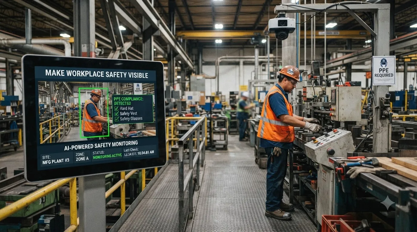 Construction workers wearing safety equipment